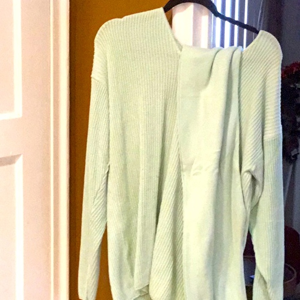 Alyssa warmup suit mint green side medium new